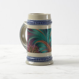 Caneca De Cerveja Arte Fractal Moderna