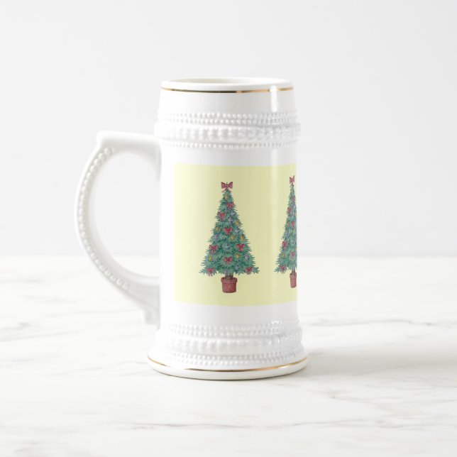 Caneca De Cerveja árvore de natal decorada com baubles sazonais (Esquerda)