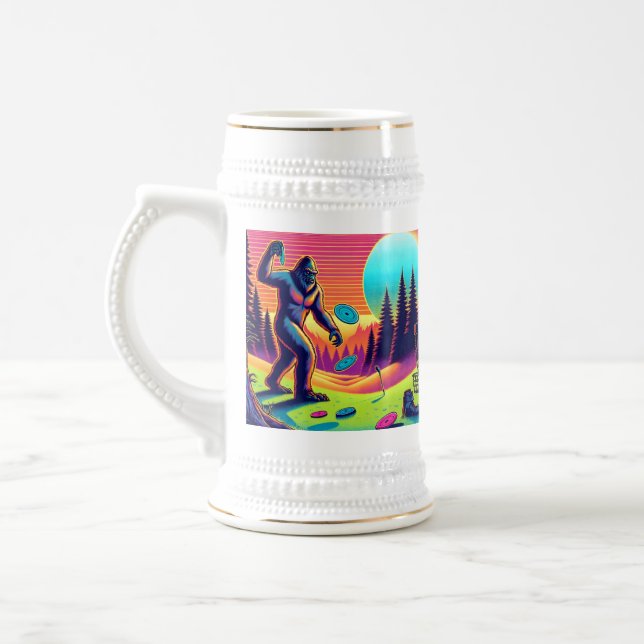 Caneca De Cerveja Árvores escuras | Humor de Golfe em Disco Bigfoot (Esquerda)