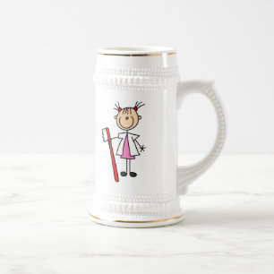 Caneca De Cerveja Assistente Dentária Com Escova de Dentes