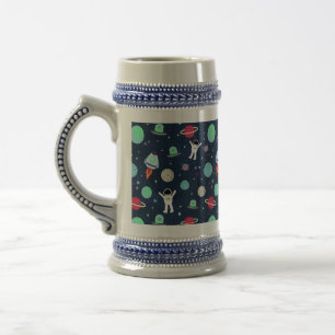 Caneca De Cerveja Astronautas Planetas Foguetes e Alienígenas
