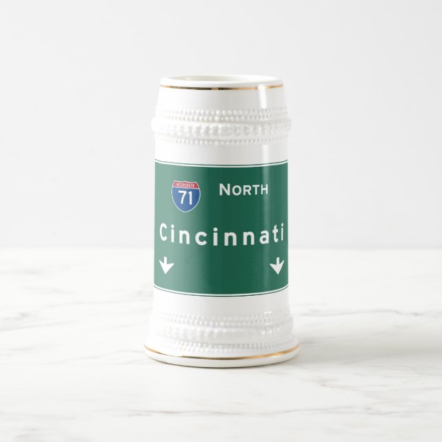 Caneca De Cerveja Autoestrada da estrada nacional de Cincinnati Ohio (Centro)