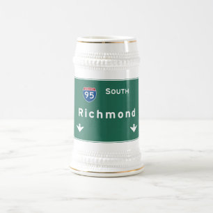Caneca De Cerveja Autoestrada da estrada nacional de Richmond