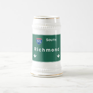 Caneca De Cerveja Autoestrada da estrada nacional de Richmond
