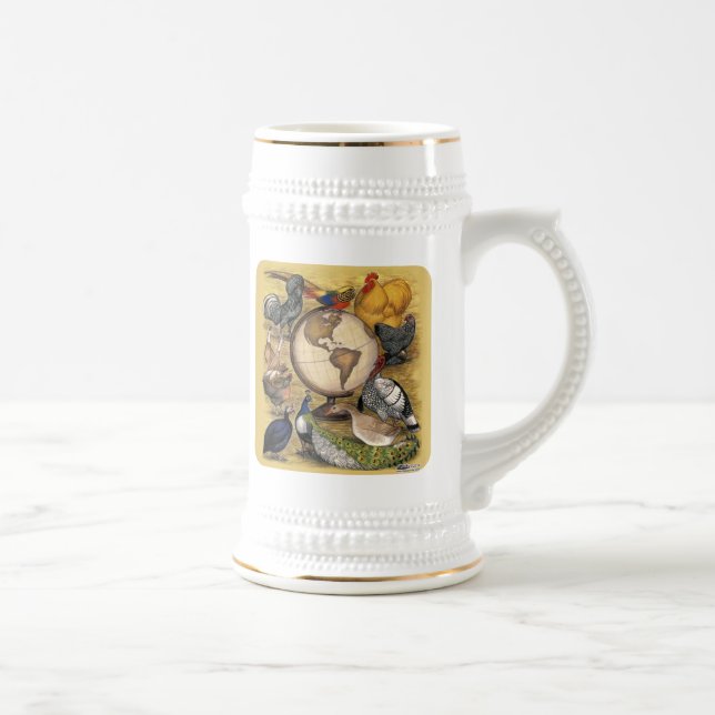 Caneca De Cerveja Aves de capoeira do mundo (Direita)