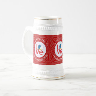 Caneca De Cerveja Azores Vermelho Bandeira Personalizada de AMOR 