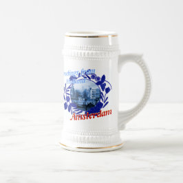 Caneca de cerveja azul da cerveja de Delft