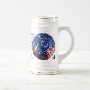 Caneca De Cerveja Azurita Dragão Cósmico