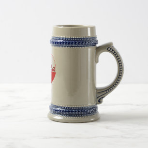 Caneca De Cerveja Babcia Polonês Heart
