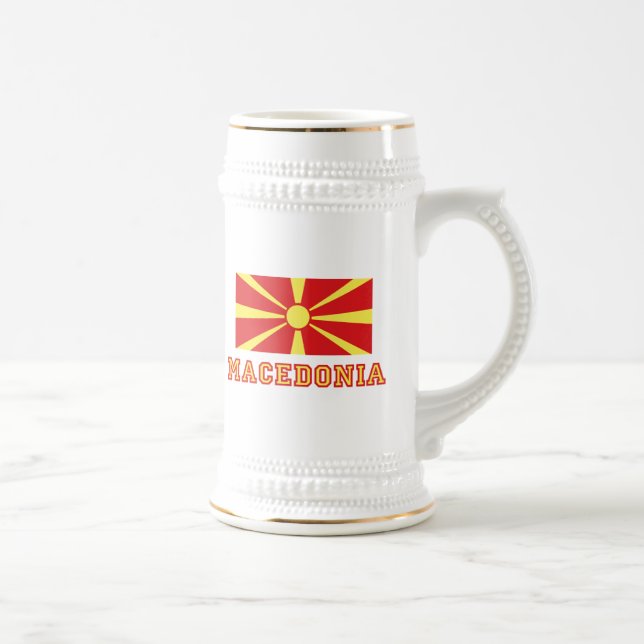 Caneca De Cerveja Bandeira 2 de Macedónia (Direita)