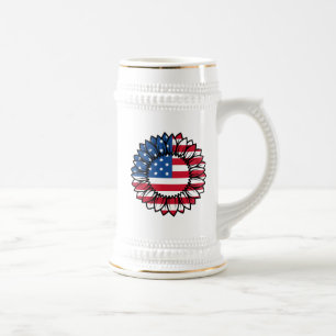 Caneca De Cerveja Bandeira Americana Sunflower-32222