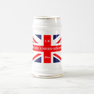 Caneca De Cerveja Bandeira britânica de Union Jack Grâ Bretanha