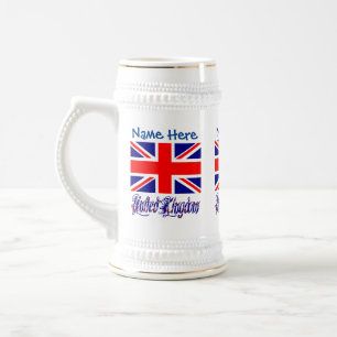 Caneca De Cerveja Bandeira Britânica do Reino Unido Personalização