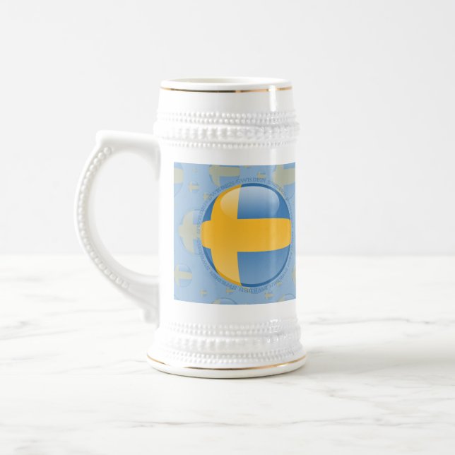 Caneca De Cerveja Bandeira da bolha da suecia (Esquerda)