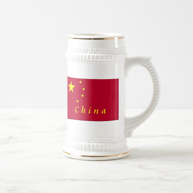 Caneca De Cerveja Bandeira da China (Direita)