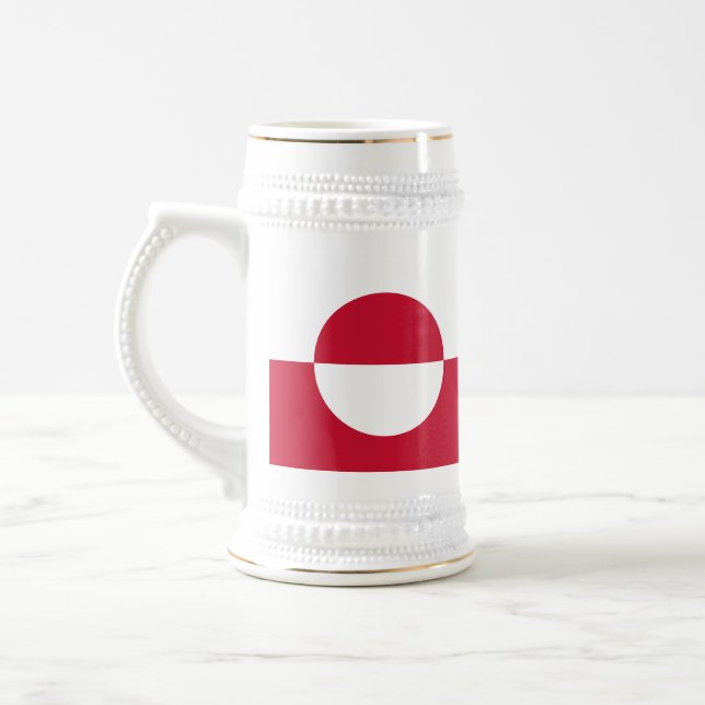 Caneca De Cerveja Bandeira da Gronelândia (Esquerda)