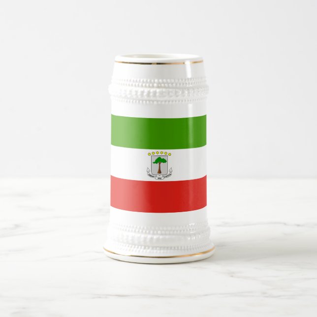 Caneca De Cerveja Bandeira da Guiné Equatorial (Centro)