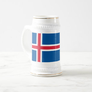 Caneca De Cerveja Bandeira da Islândia