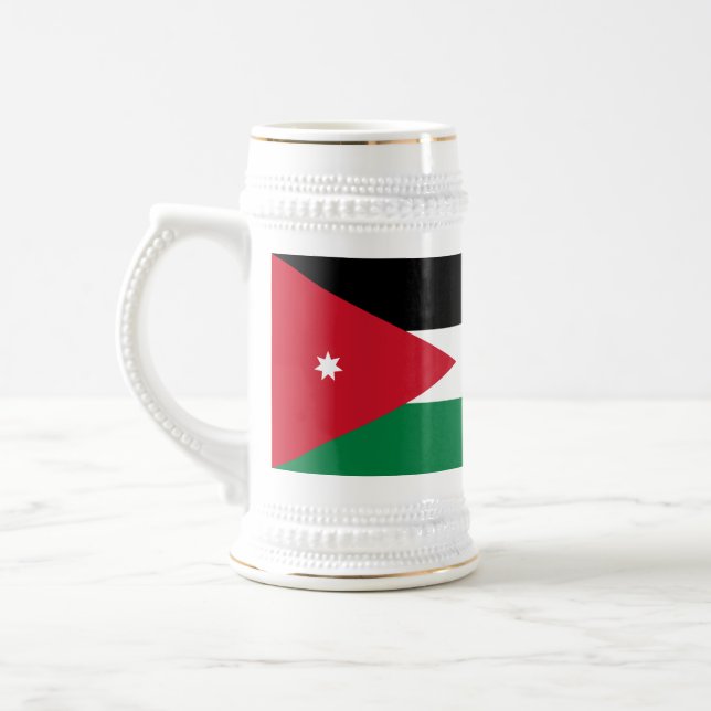 Caneca De Cerveja Bandeira da Jordânia (Esquerda)