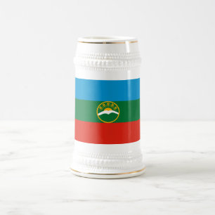 Caneca De Cerveja Bandeira da Karachay-Circássia