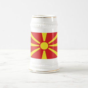 Caneca De Cerveja Bandeira da Macedônia do Norte