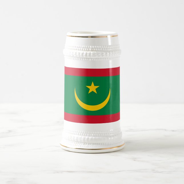 Caneca De Cerveja Bandeira da Mauritânia (Centro)