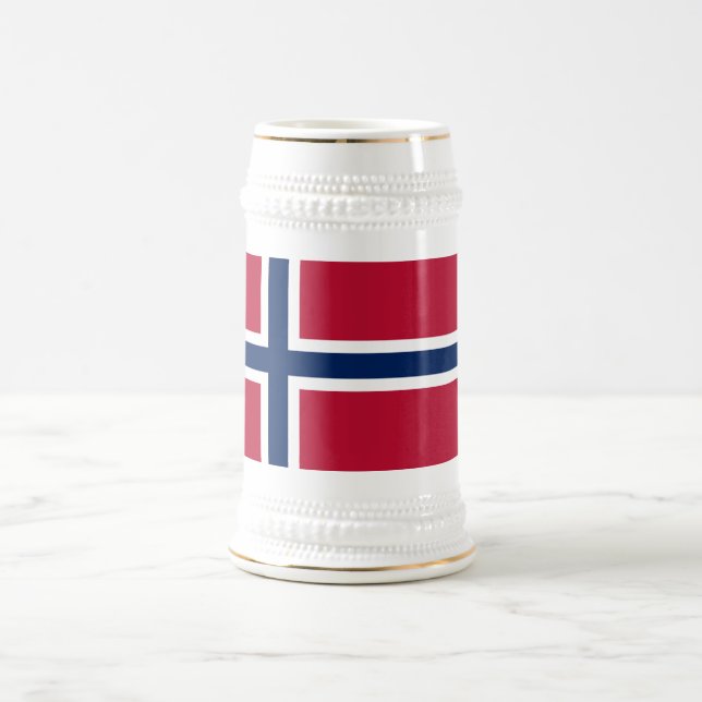 Caneca De Cerveja Bandeira da Noruega (Centro)