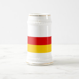Caneca De Cerveja Bandeira da Ossétia do Sul