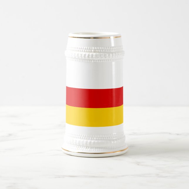 Caneca De Cerveja Bandeira da Ossétia do Sul (Centro)