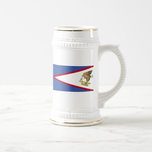 Caneca De Cerveja Bandeira da Samoa Americana (Direita)