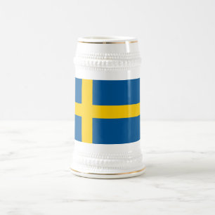 Caneca De Cerveja Bandeira da Suécia