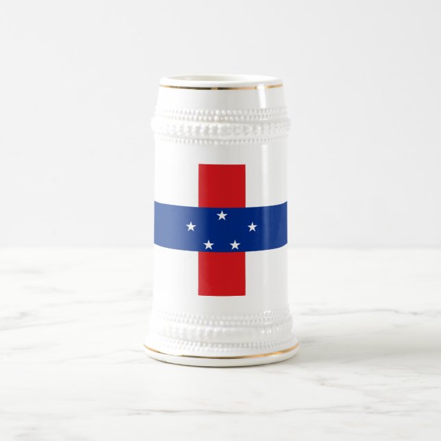 Caneca De Cerveja Bandeira das Antilhas Holandesas (Centro)