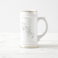 Bandeira das Bahamas ~ Mapa Mug
