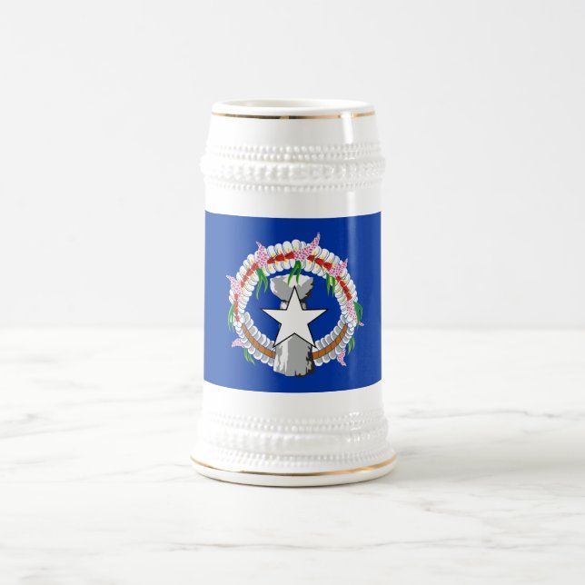 Caneca De Cerveja Bandeira das Ilhas Marianas nortes (Centro)