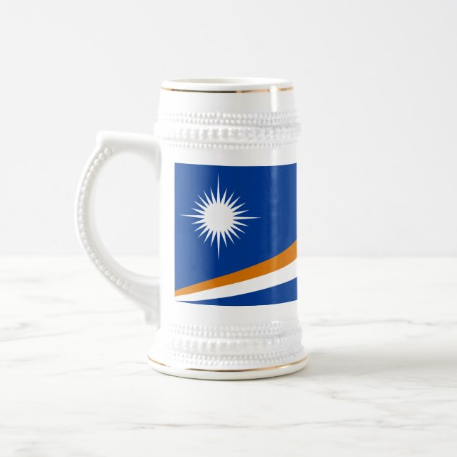 Caneca De Cerveja Bandeira das Ilhas Marshall (Esquerda)