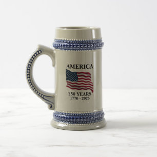 Caneca De Cerveja Bandeira de 250 Anos da América