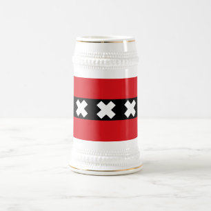 Caneca De Cerveja Bandeira de Amsterdão