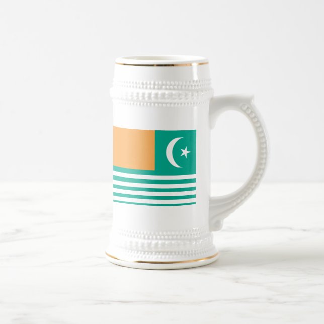 Caneca De Cerveja Bandeira de Azad Kashmir (Direita)