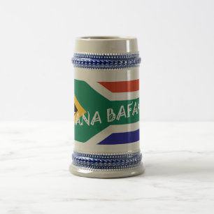 CANECA DE CERVEJA BANDEIRA DE BAFANA BAFANA