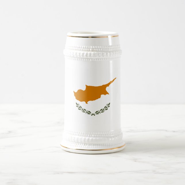 Caneca De Cerveja Bandeira de Chipre (Centro)