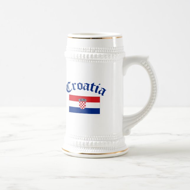 Caneca De Cerveja Bandeira de Croatia (Direita)