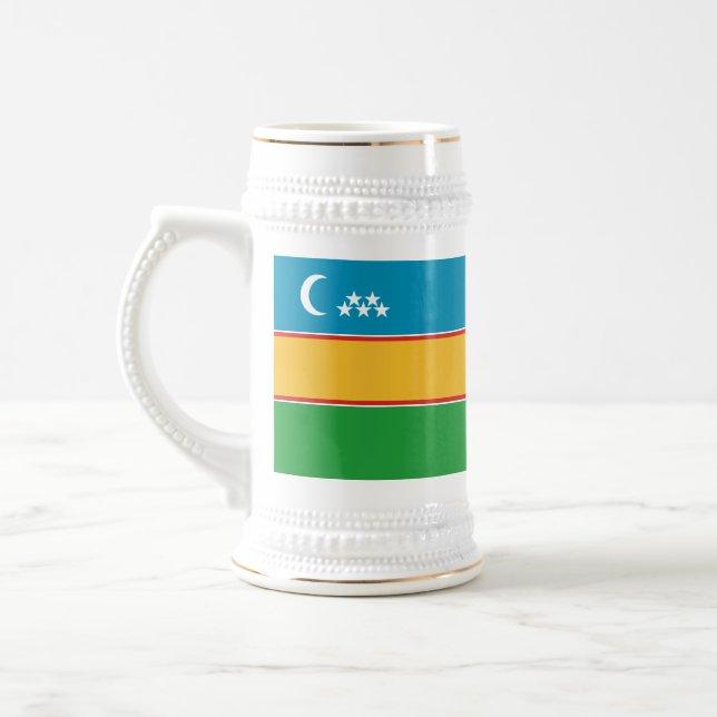 Caneca De Cerveja Bandeira de Karakalpakstan (Esquerda)