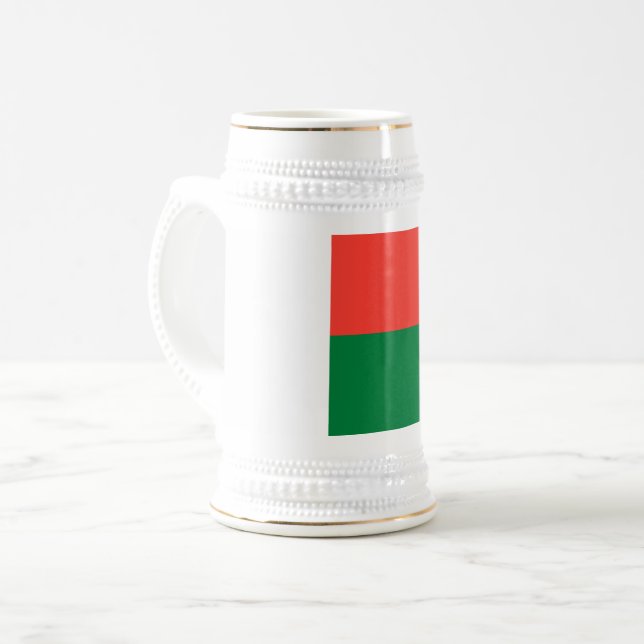 Caneca De Cerveja Bandeira de Madagáscar (Frente Esquerda)