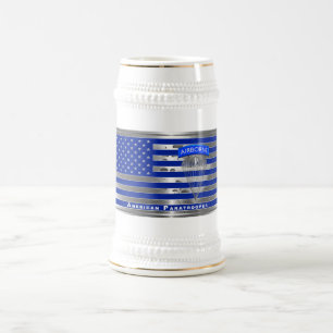 Caneca De Cerveja Bandeira de Paraquedista Americano Especialmente P