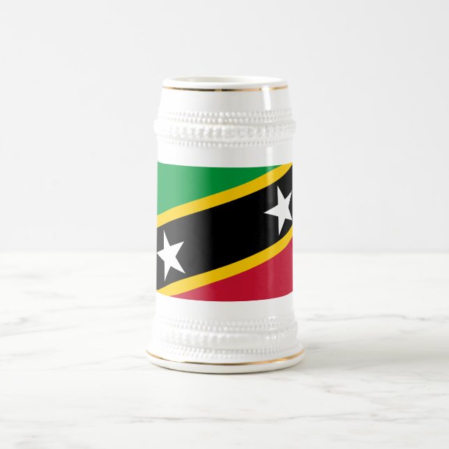 Caneca De Cerveja Bandeira de São Cristóvão e Nevis (Centro)