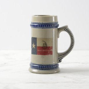 Caneca De Cerveja Bandeira de Texas e de Gadsden