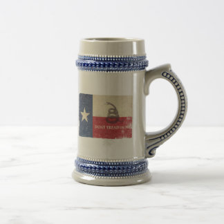 Caneca De Cerveja Bandeira de Texas e de Gadsden