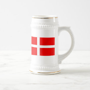 Caneca De Cerveja Bandeira dinamarquesa de presentes de Dinamarca