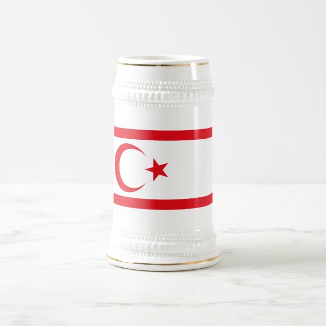 Caneca De Cerveja Bandeira do Chipre do Norte (Centro)