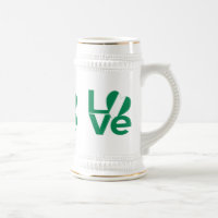 Bandeira do Coração LOVE Verde Nigeriano 